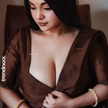 Mumtahina Jahan brown satin saree