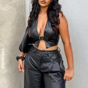 Netanya Vather Owns the Feed in Leather Luxe