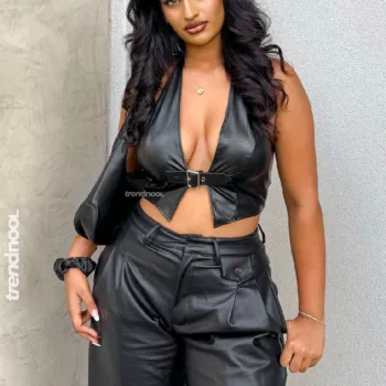 Netanya Vather Owns the Feed in Leather Luxe