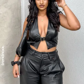 Netanya Vather Owns the Feed in Leather Luxe