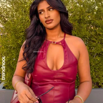 Netanya Vather Owns the Feed in Leather Luxe