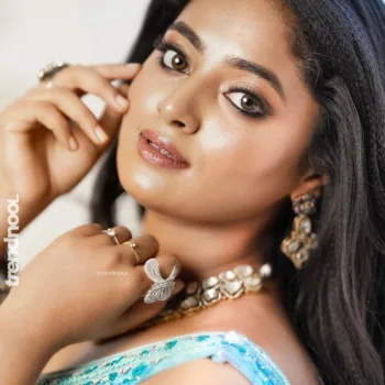 Sangeetha Kalyankumar blue floral lehenga