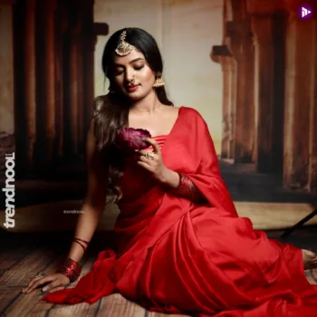 Sangeetha Kalyankumar red saree bridal look