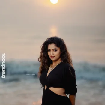 Sangeetha Kalyankumar black beach cutout dress
