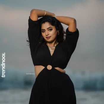 Sangeetha Kalyankumar black beach cutout dress