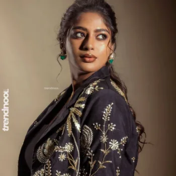 Vinusha Devi black indo-western drape set