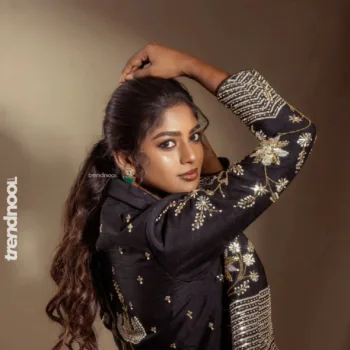 Vinusha Devi black indo-western drape set