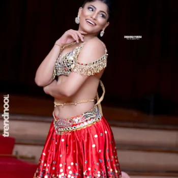 Dasuni Senethma red sequin dance costume