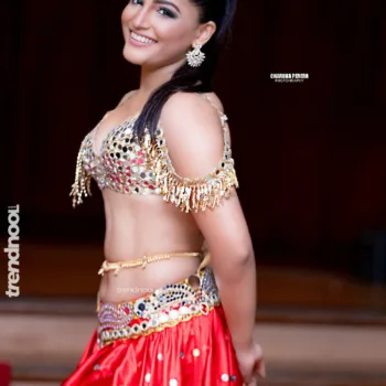 Dasuni Senethma red sequin dance costume