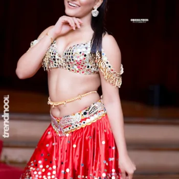 Dasuni Senethma red sequin dance costume