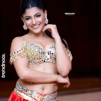 Dasuni Senethma red sequin dance costume