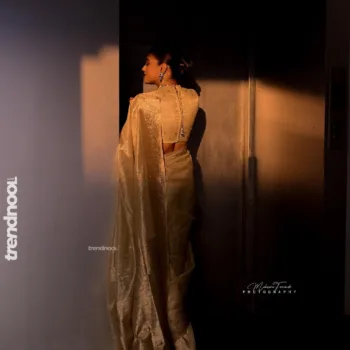 Dinakshie Priyasad gold silk saree