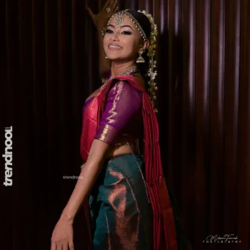 Dinakshie Priyasad traditional dance silk saree