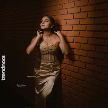 Dinakshie Priyasad gold corset gown