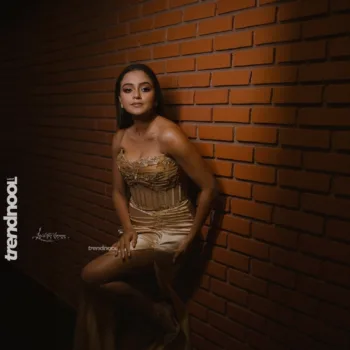 Dinakshie Priyasad gold corset gown