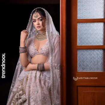 Kavihari Haputhanthri pastel embroidered lehanga