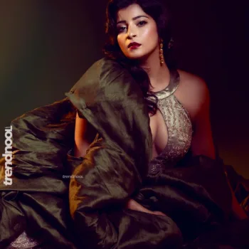Nadeesha Hemamali olive green cutout gown