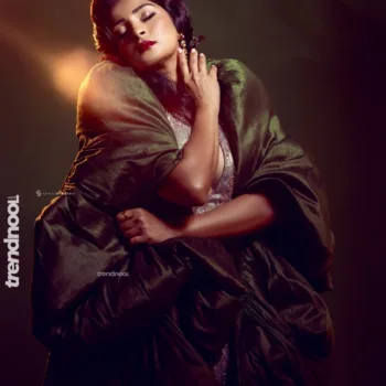 Nadeesha Hemamali olive green cutout gown