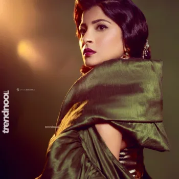 Nadeesha Hemamali olive green cutout gown
