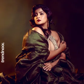Nadeesha Hemamali olive green cutout gown