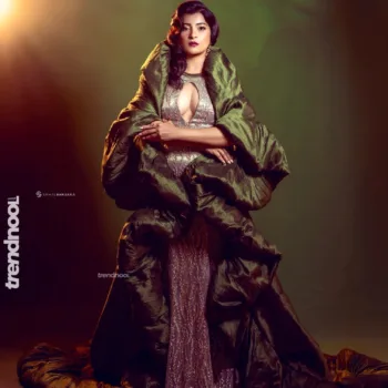 Nadeesha Hemamali olive green cutout gown