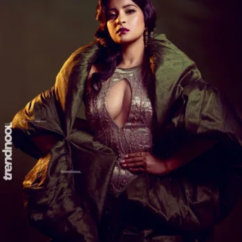 Nadeesha Hemamali olive green cutout gown
