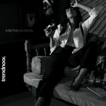 Nadeesha Hemamali black and white tuxedo set