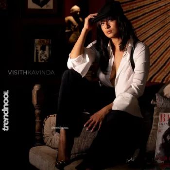 Nadeesha Hemamali black and white tuxedo set