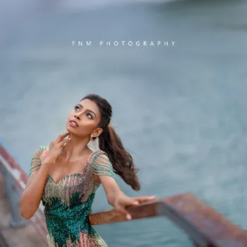 Jeramine Alexander green sequin slit evening gown