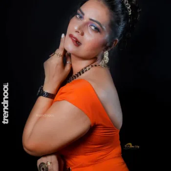Malvika Tomar orange gown