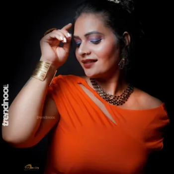Malvika Tomar orange gown