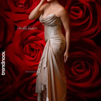 Nadeesha Hemamali gold birthday gown