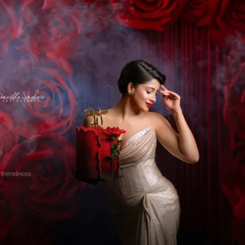 Nadeesha Hemamali gold birthday gown