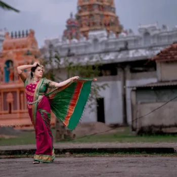 Sivakumar Nilaxshi magenta bridal saree