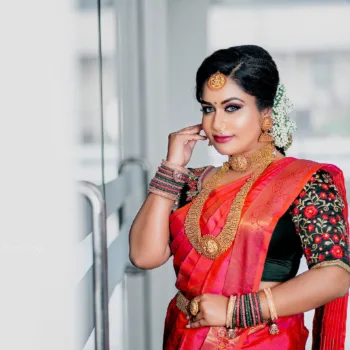 SteffaNy JoHn pink bridal saree