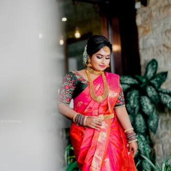 SteffaNy JoHn pink bridal saree