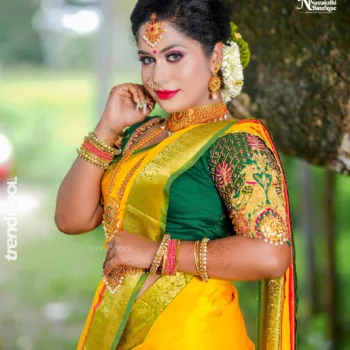 SteffaNy JoHn yellow bridal saree
