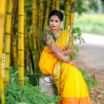 SteffaNy JoHn yellow bridal saree
