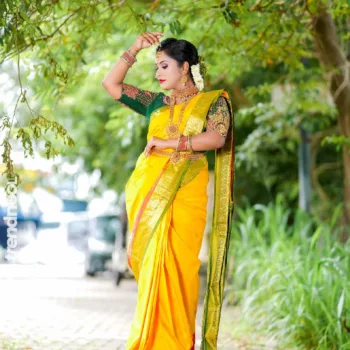 SteffaNy JoHn yellow bridal saree