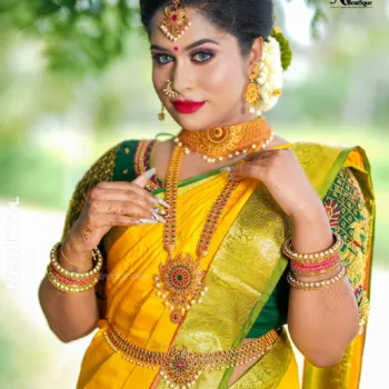 SteffaNy JoHn yellow bridal saree