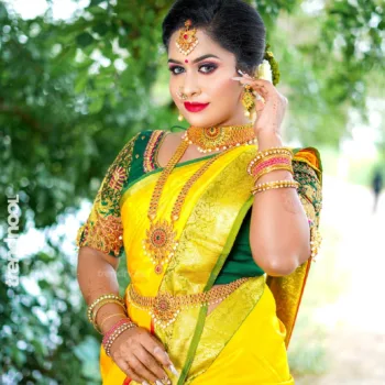 SteffaNy JoHn yellow bridal saree