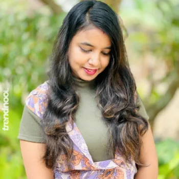 Thanushga Ramesh olive green dress