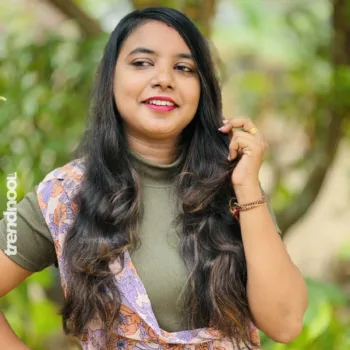 Thanushga Ramesh olive green dress
