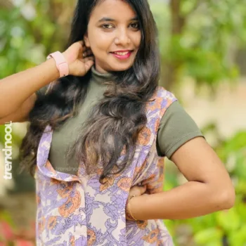 Thanushga Ramesh olive green dress