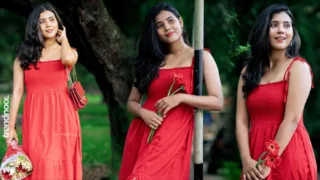 Yogaraja Akshaya red maxi dress
